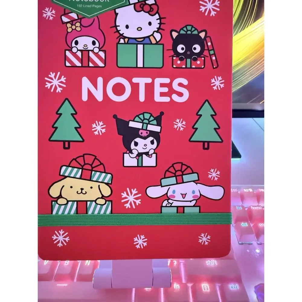 Hello Kitty & Friends Christmas Notebook Top Spiral Presents Notes 2024 Sanrio